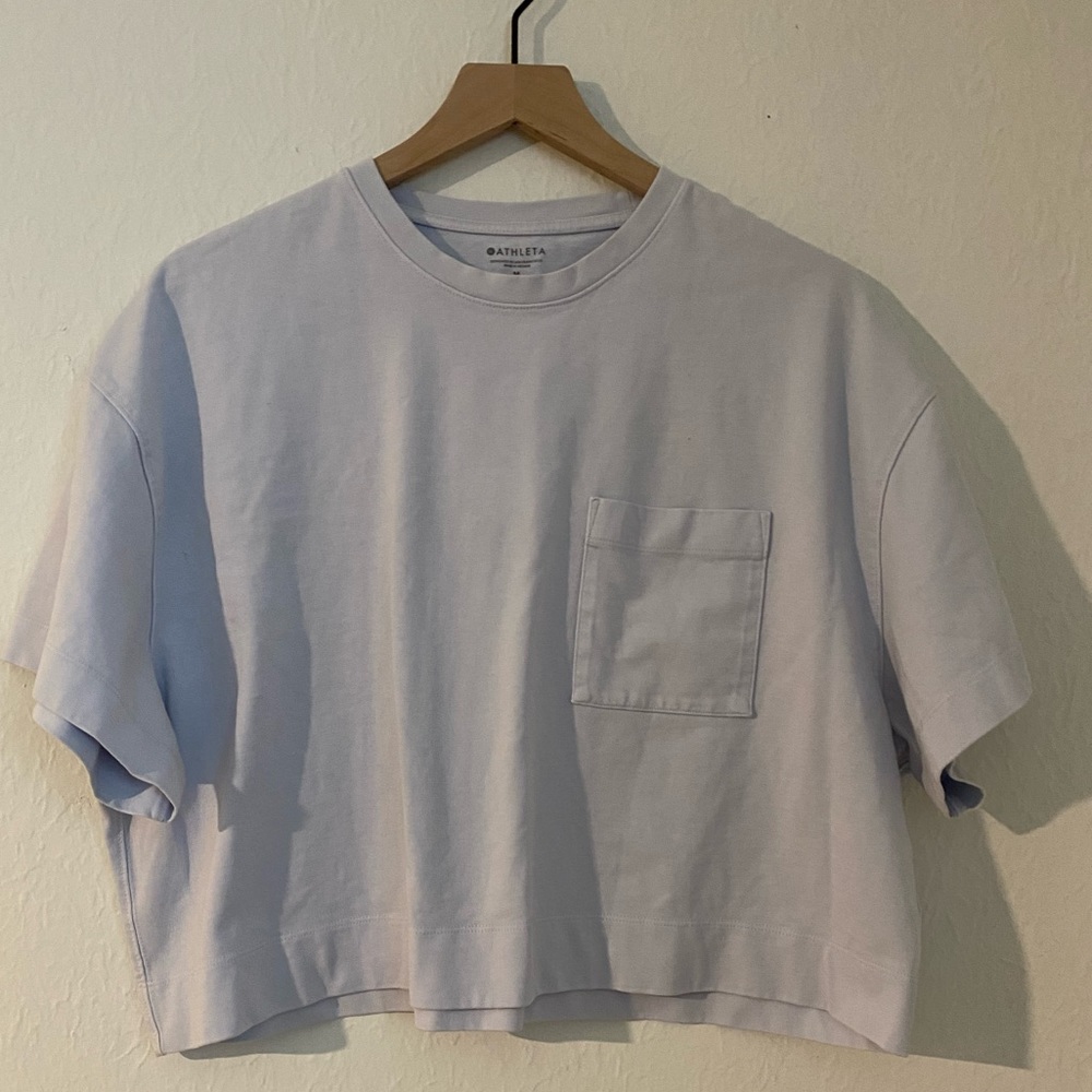 Athleta Light Blue Crop Top